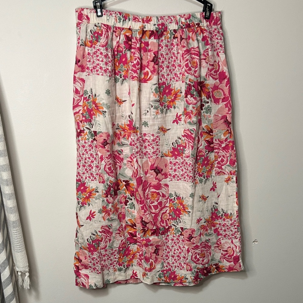 Haute Hippie Pink Floral A-Line Skirt‎ - Picture 5 of 6